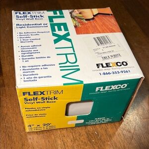 Flexco FlexTrim Self-Stick Vinyl Wall Base - True White